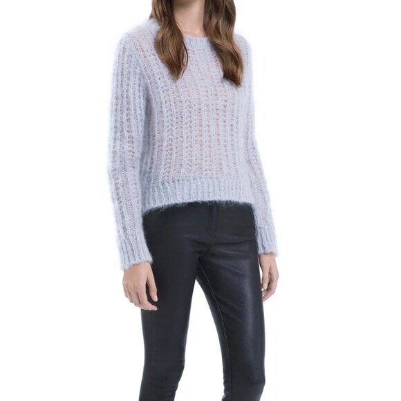 Sandro Wool Chunky Knit Sweater in Gray - Size 1‎ (US Small) - Picture 1 of 8